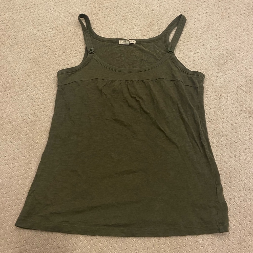 GREEN FLOWY TANK TOP